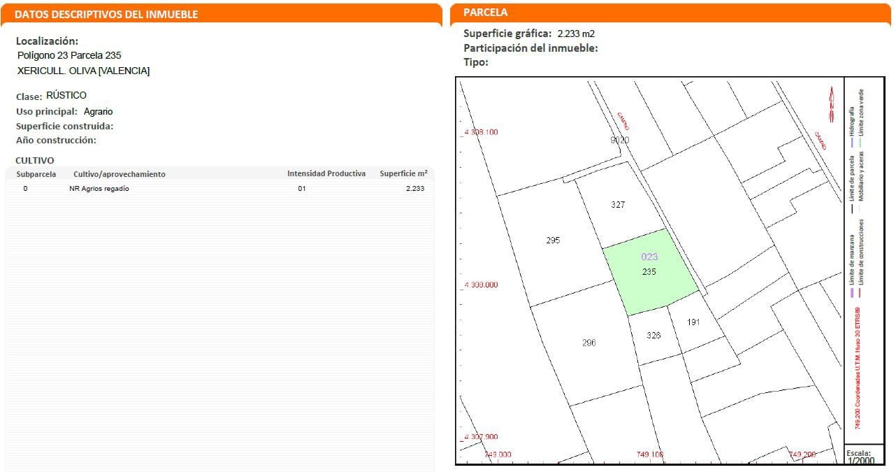 Undeveloped Land for sale in Oliva - € 15,000 (Ref: 10012758)