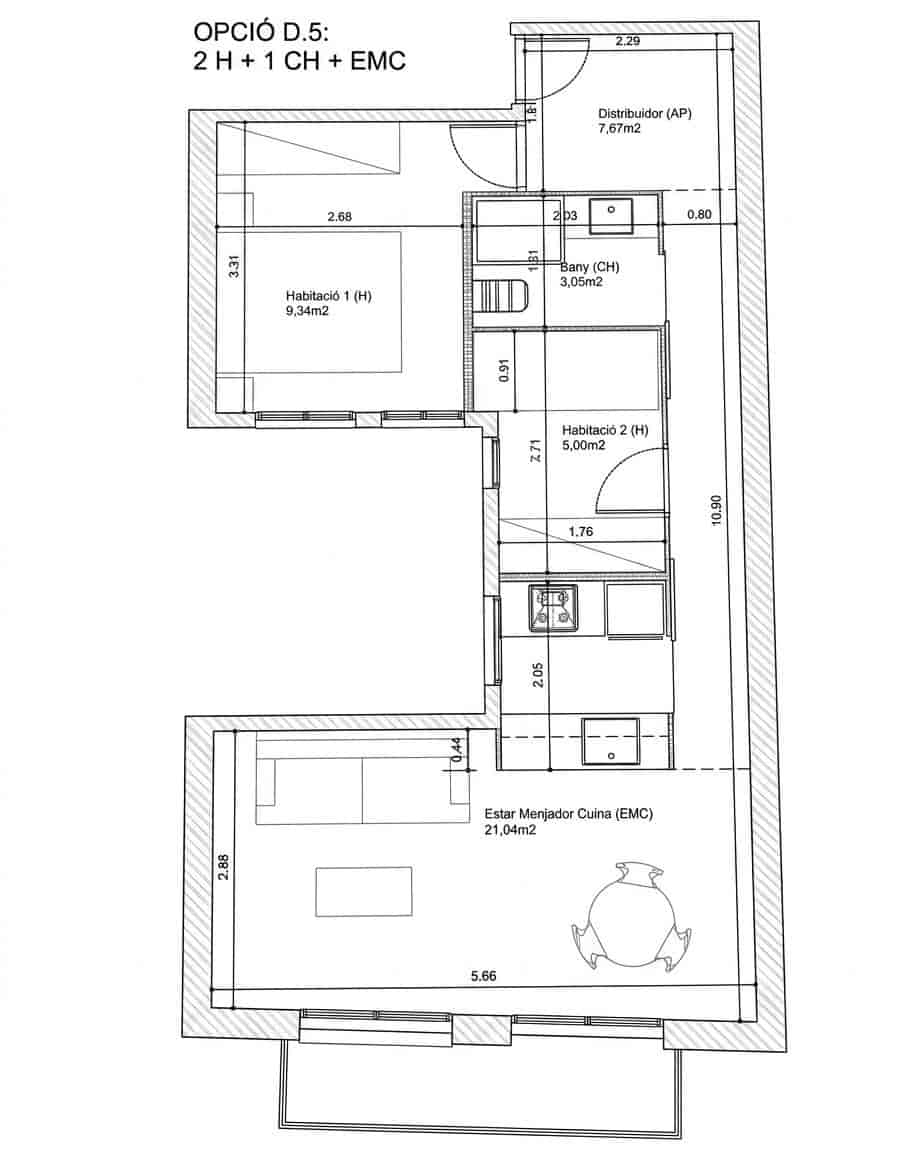 2 Zimmer Penthouse zu verkaufen in Barcelona Stadt - 239.900 € (Ref: 10018094)