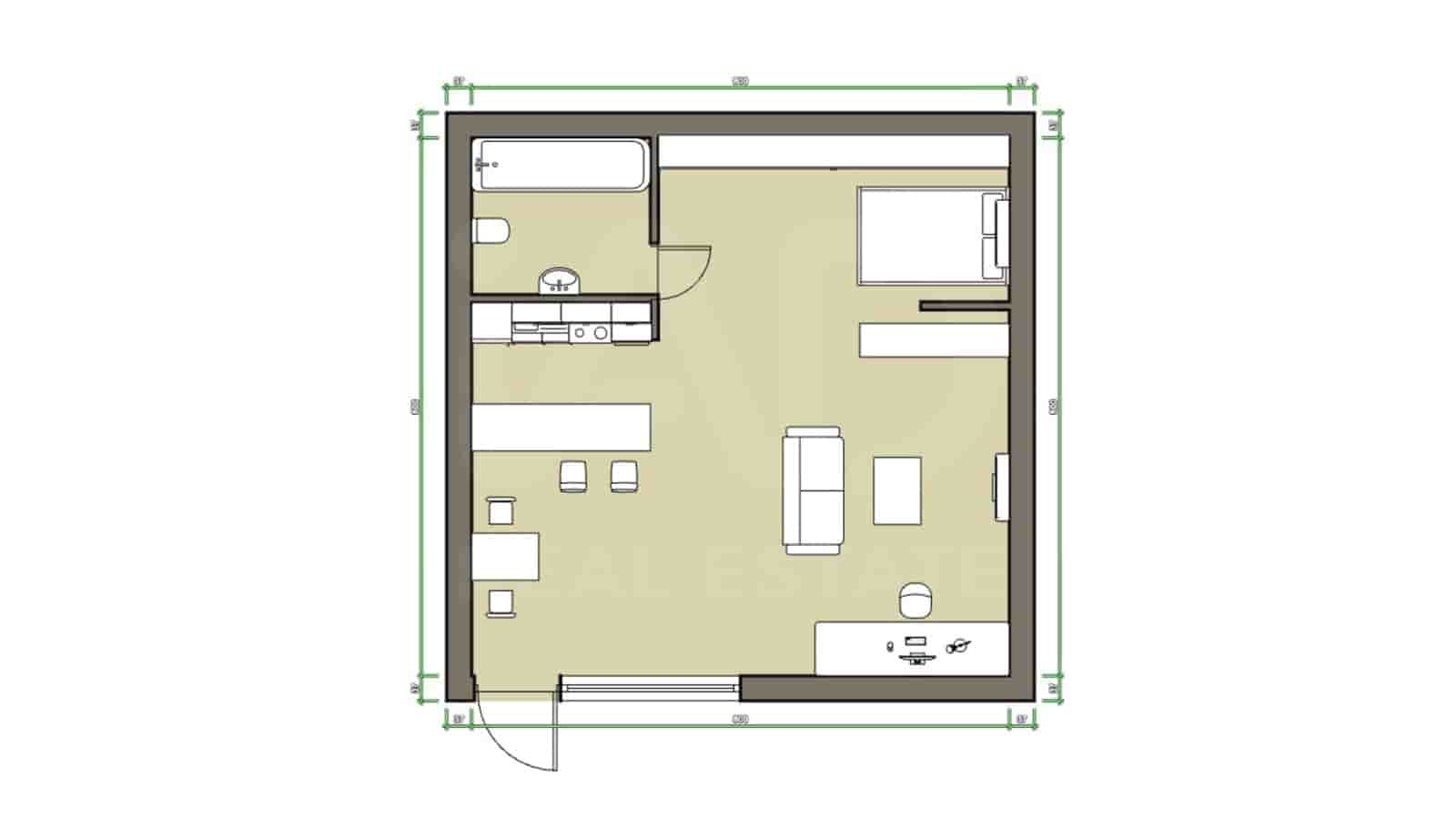 Appartement de 1 chambre à louer à Madrid ville - 1 200 € (Ref: 10019712)