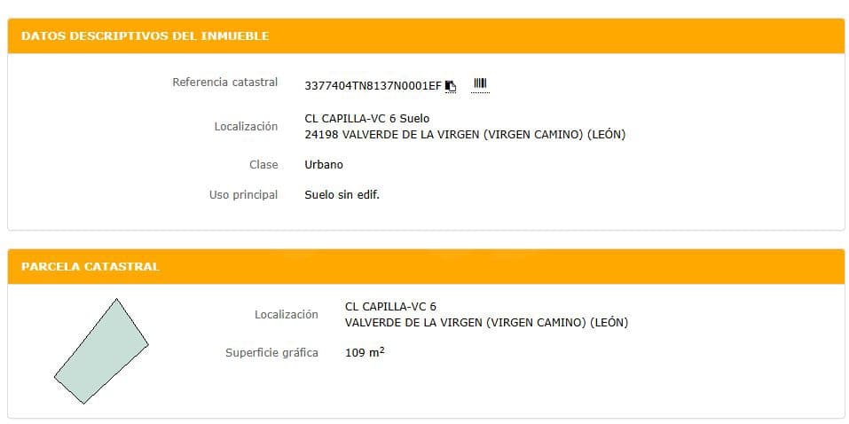 Terrain à Bâtir à vendre à Valverde de la Virgen - 39 900 € (Ref: 10020036)