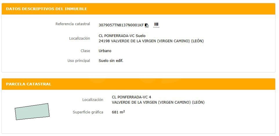 Building Plot for sale in Valverde de la Virgen - € 120,000 (Ref: 10020051)
