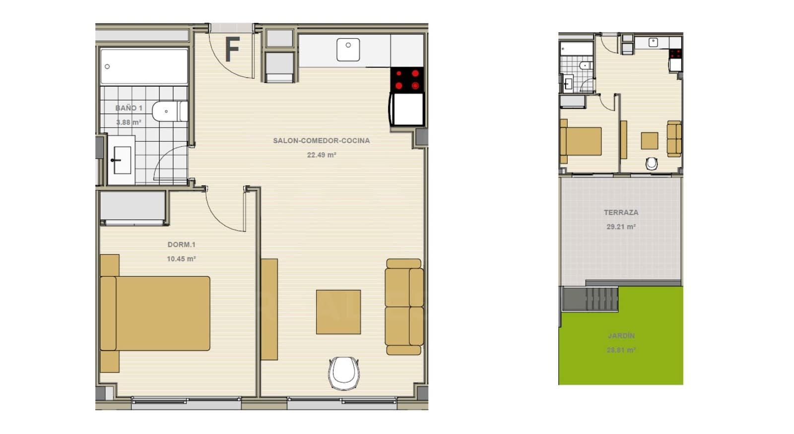 1 chambre Appartement à vendre à Denia avec piscine garage - 310 000 € (Ref: 10024848)