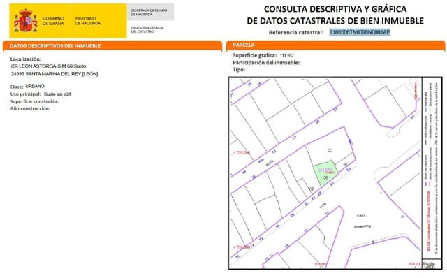 Building Plot for sale in Santa Marina del Rey - € 14,900 (Ref: 10025001)
