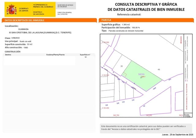Byggegrund til salg i San Cristóbal de La Laguna - € 275.000 (Ref: 10026509)