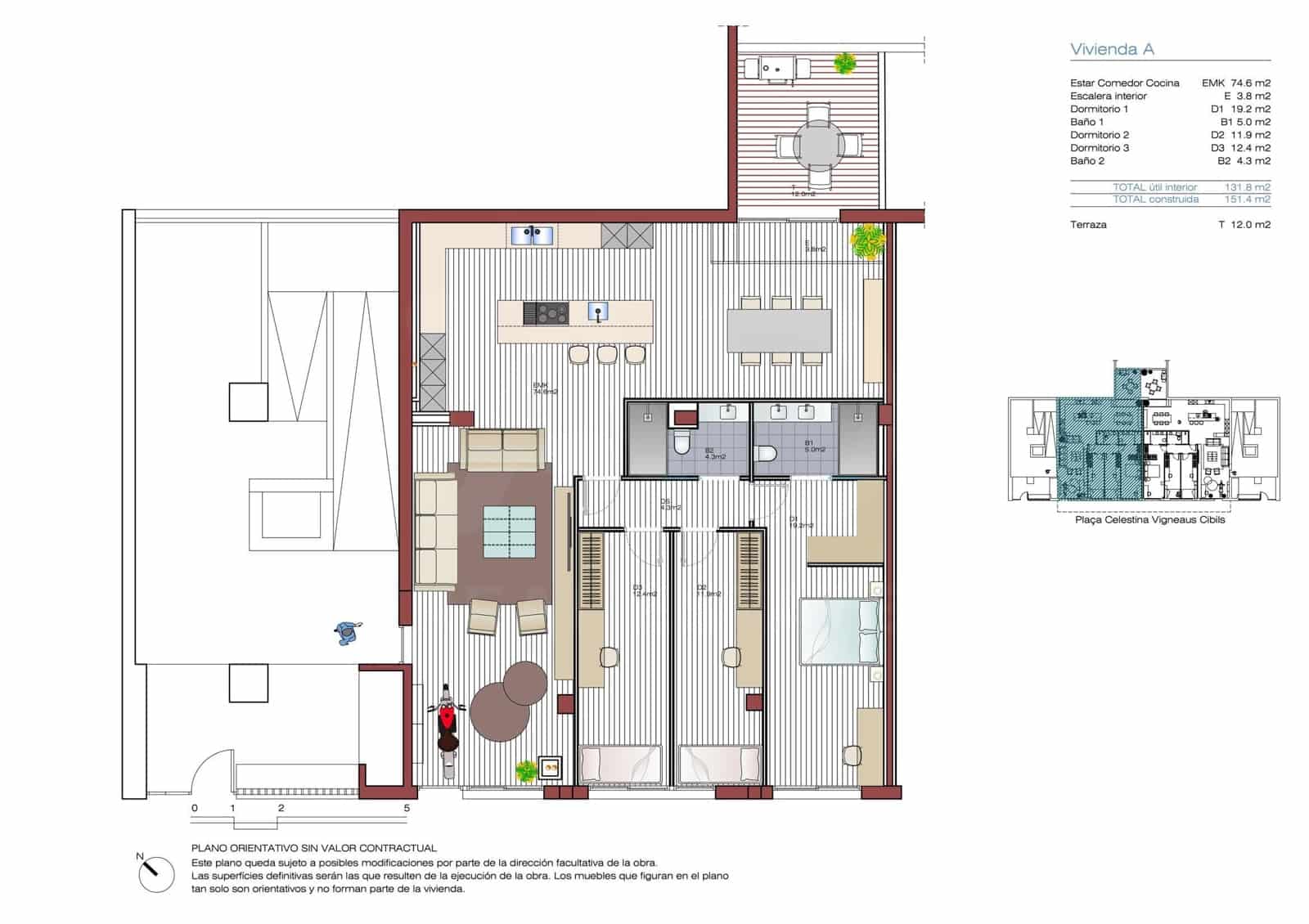 3 soveværelse Lejlighed til salg i Girona by - € 395.000 (Ref: 10026675)