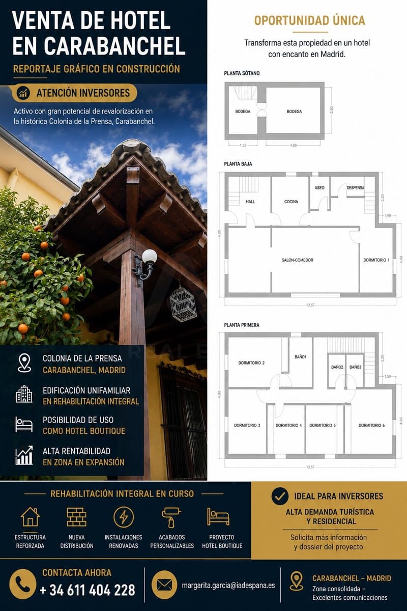 Kommersiell til salgs i Madrid by med garasje - € 1 570 000 (Ref: 10029692)