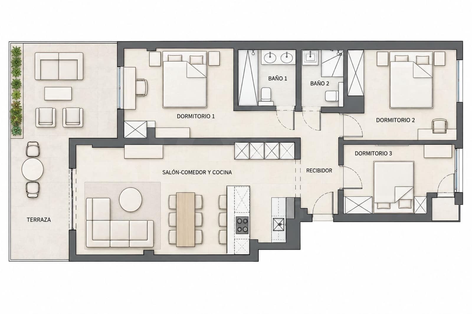 3 Zimmer Apartment zu vermieten in Marbella mit Pool Garage - 2.500 € (Ref: 10029911)
