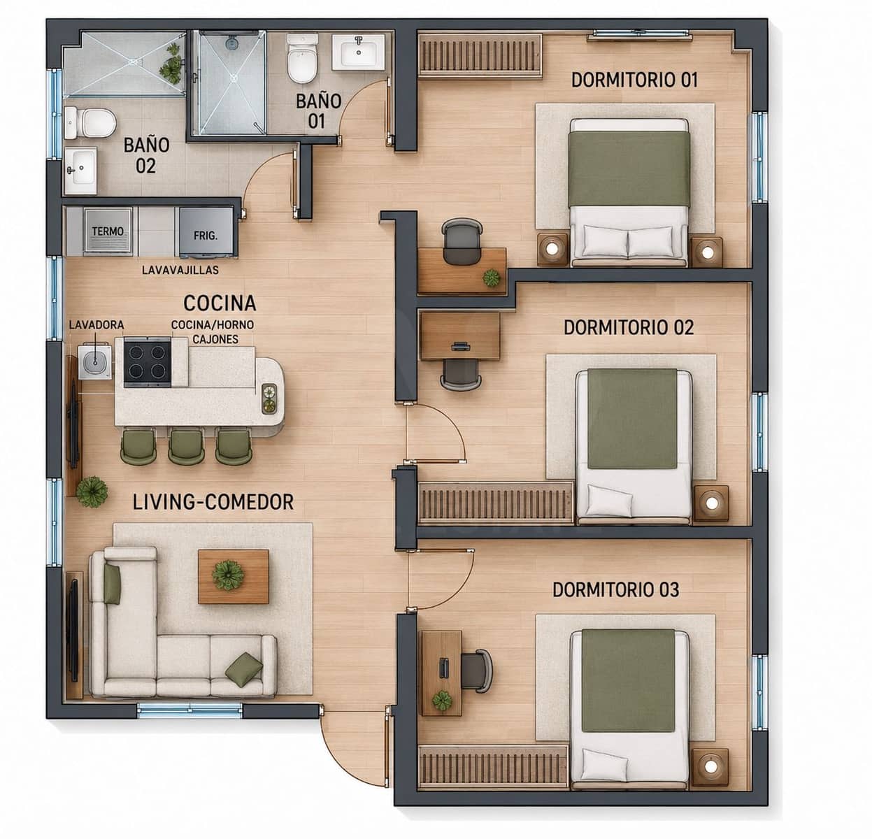 3 Zimmer Apartment zu verkaufen in Madrid Stadt - 349.000 € (Ref: 10031381)