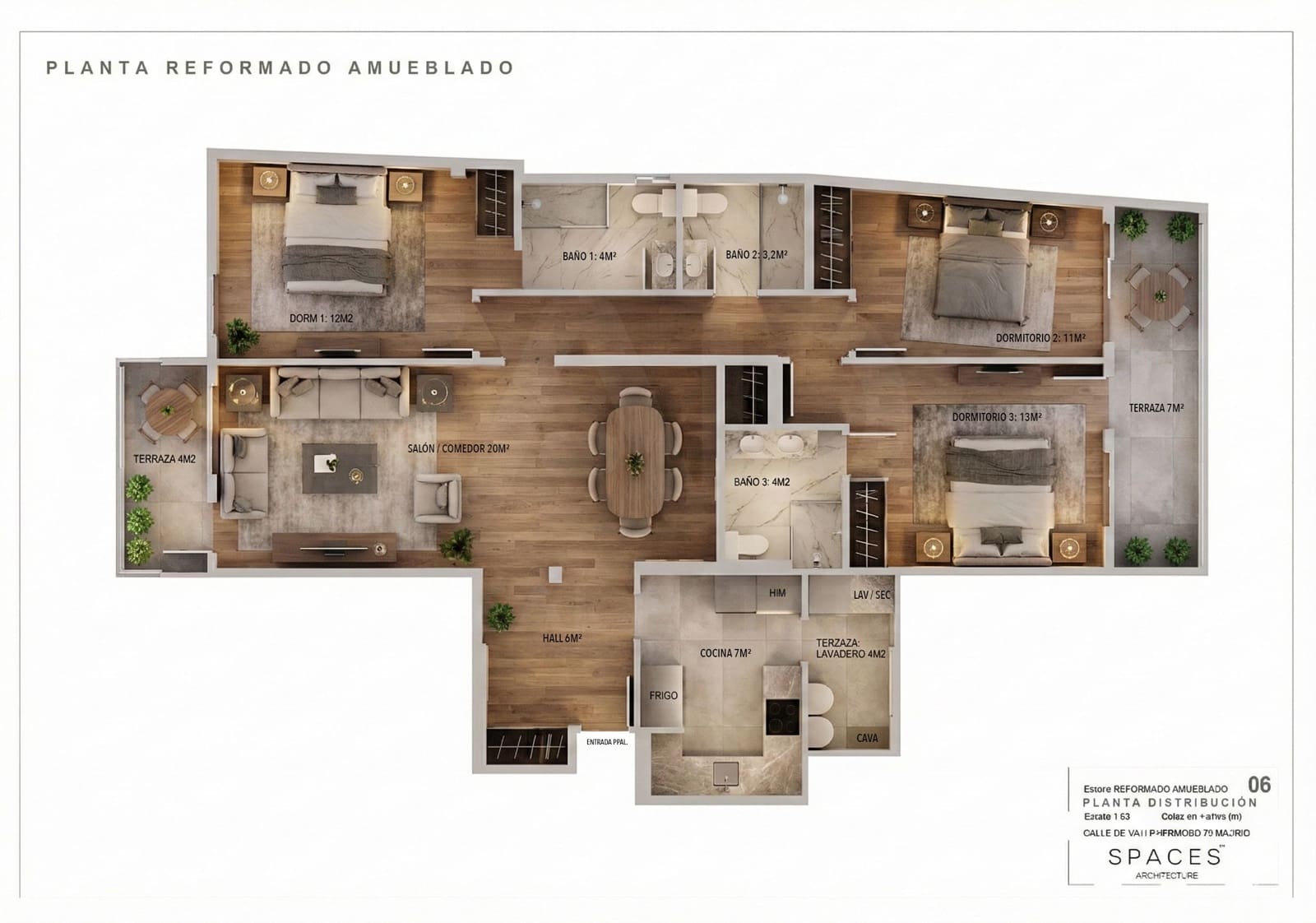 3 camera da letto Appartamento in vendita in Madrid citta - 1.390.000 € (Rif: 10045971)