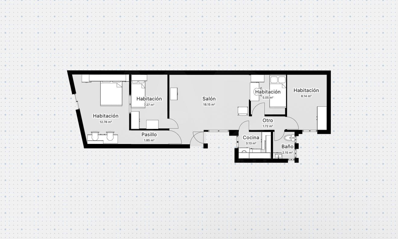3 sovrum Lägenhet till salu i Barcelona stad - 425 000 € (Ref: 10046679)
