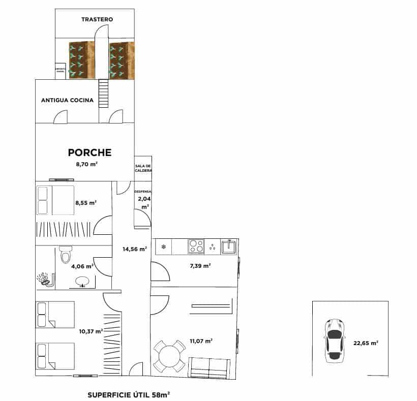2 Zimmer Finca/Landgut zu verkaufen in Villamanan - 79.900 € (Ref: 10047391)