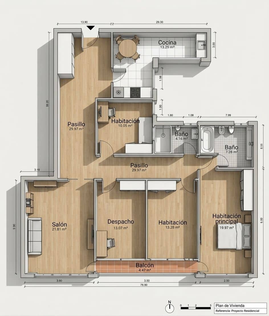 3 soveværelse Lejlighed til salg i Aranda de Duero med garage - € 239.900 (Ref: 10052115)