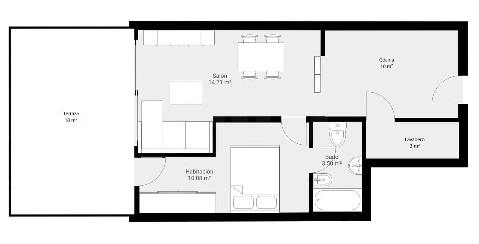 1 sypialnia Penthouse na sprzedaż w Miasto Barcelona - 400 000 € (Ref: 10073265)
