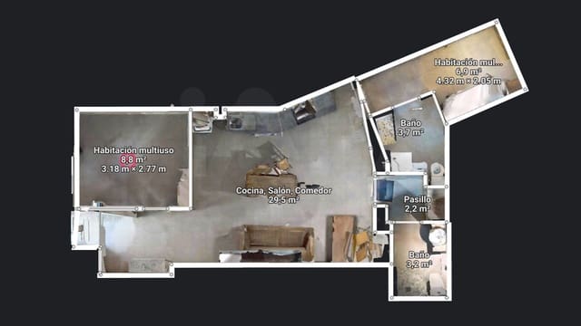 2 sovrum Kommersiell till salu i Carolinas Bajas, Alicante stad - 93 000 € (Ref: 10085419)