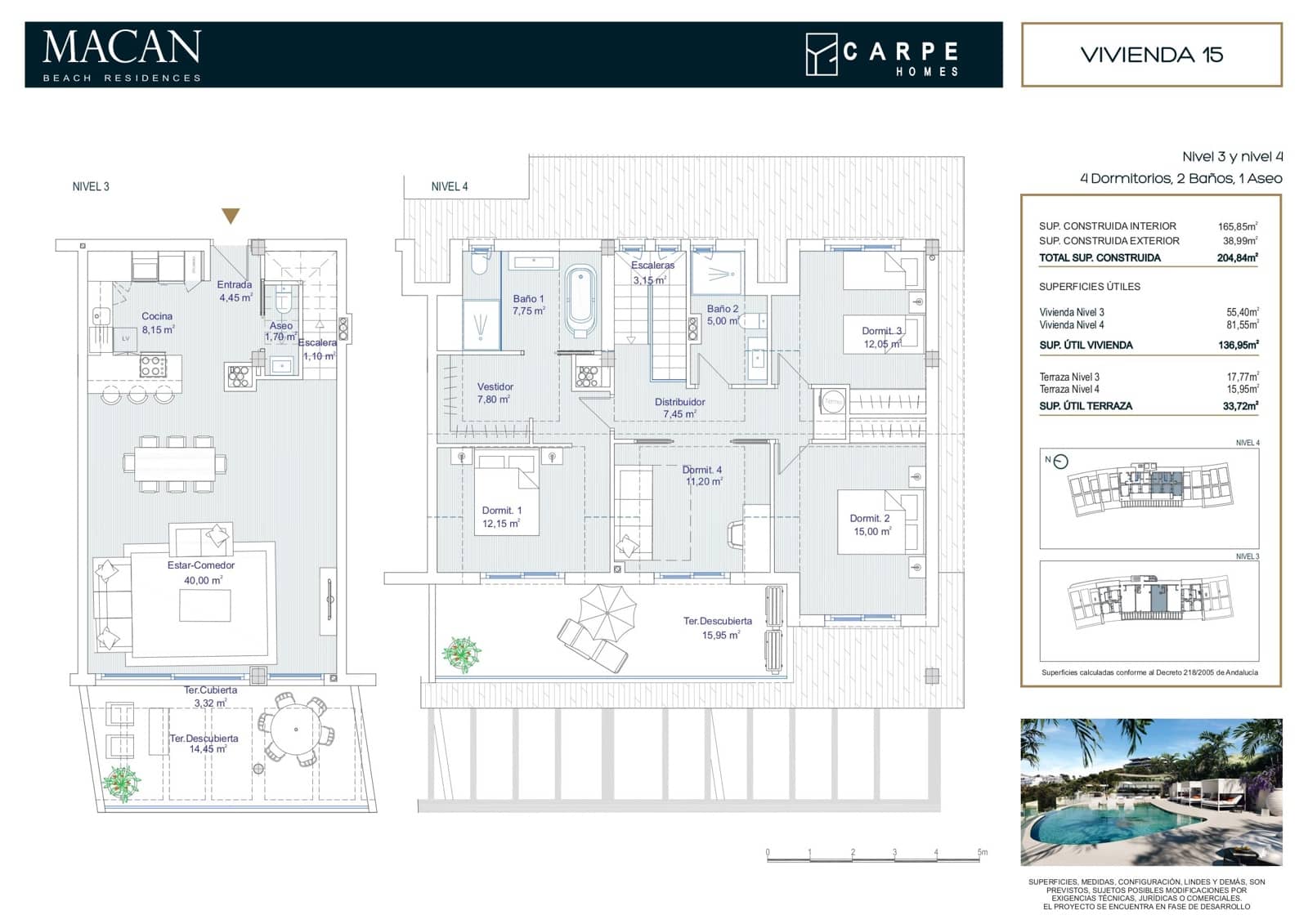 Penthouse na sprzedaż w Benalmadena z basenem garażem - 1 040 000 € (Ref: 10088761)
