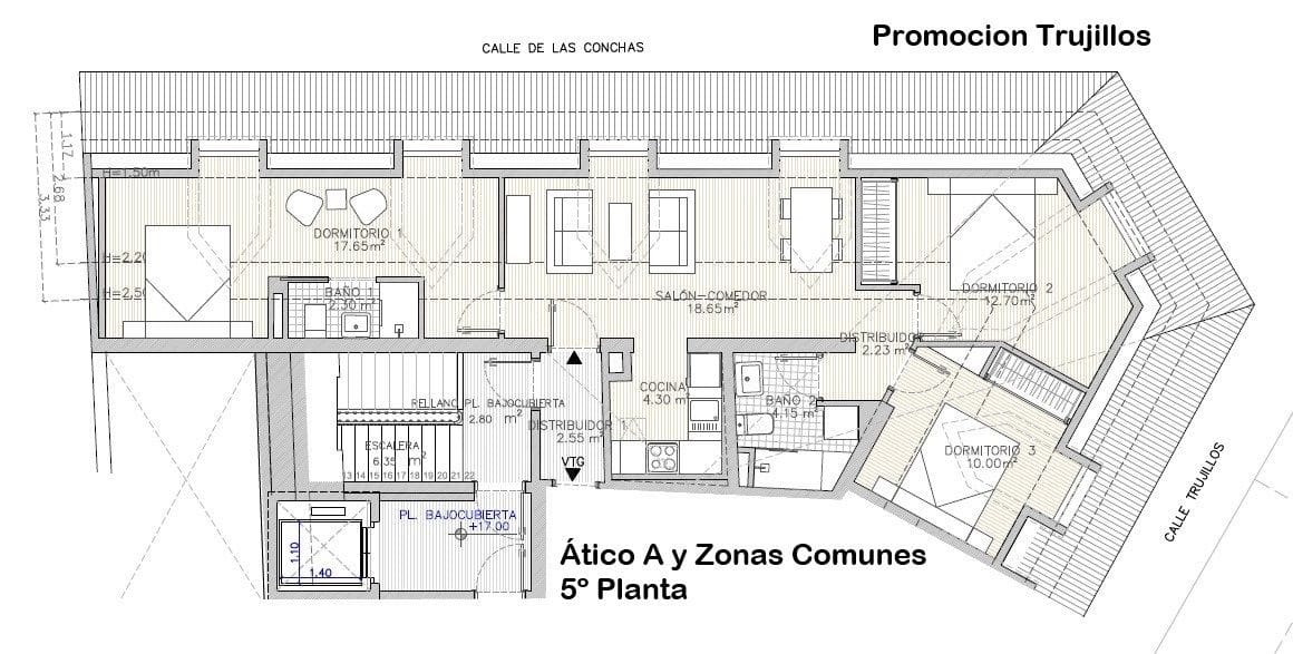 3 chambre Penthouse à vendre à Madrid ville - 725 000 € (Ref: 10088762)