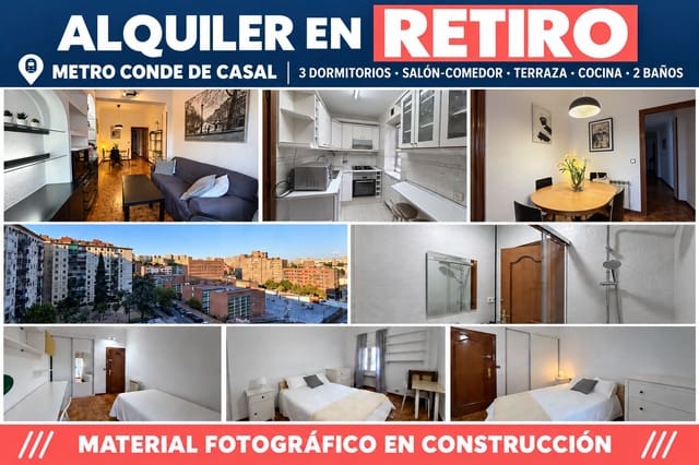 3 quarto Apartamento para arrendar em Madrid cidade - 2 200 € (Ref: 10091029)