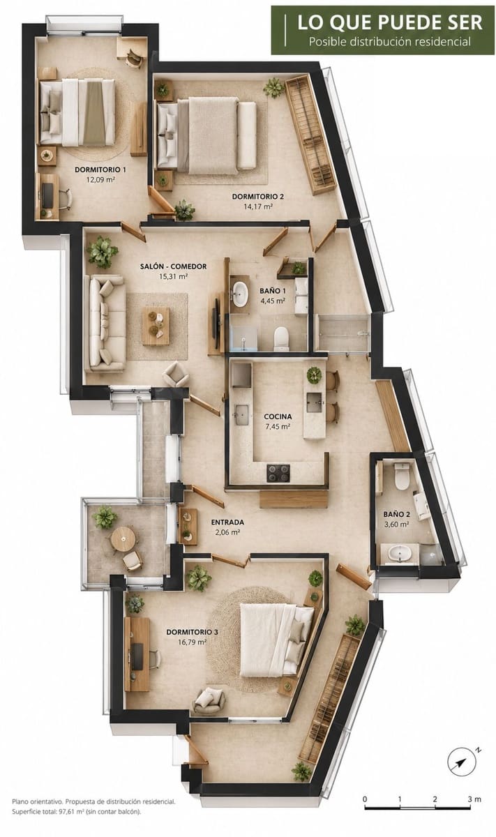 4 quarto Apartamento para venda em Valencia cidade - 348 000 € (Ref: 10121199)