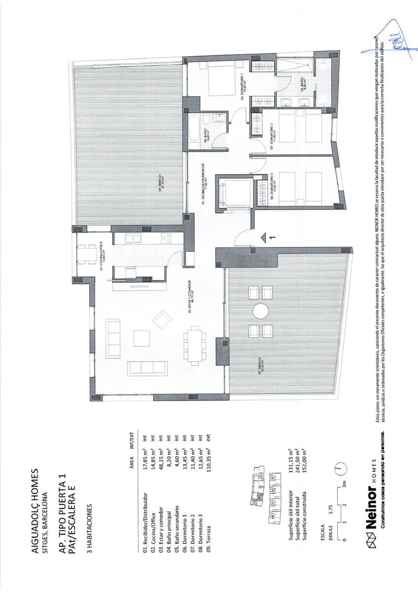 3 bedroom Penthouse for sale in Sitges with pool garage - € 1,450,000 (Ref: 10121209)