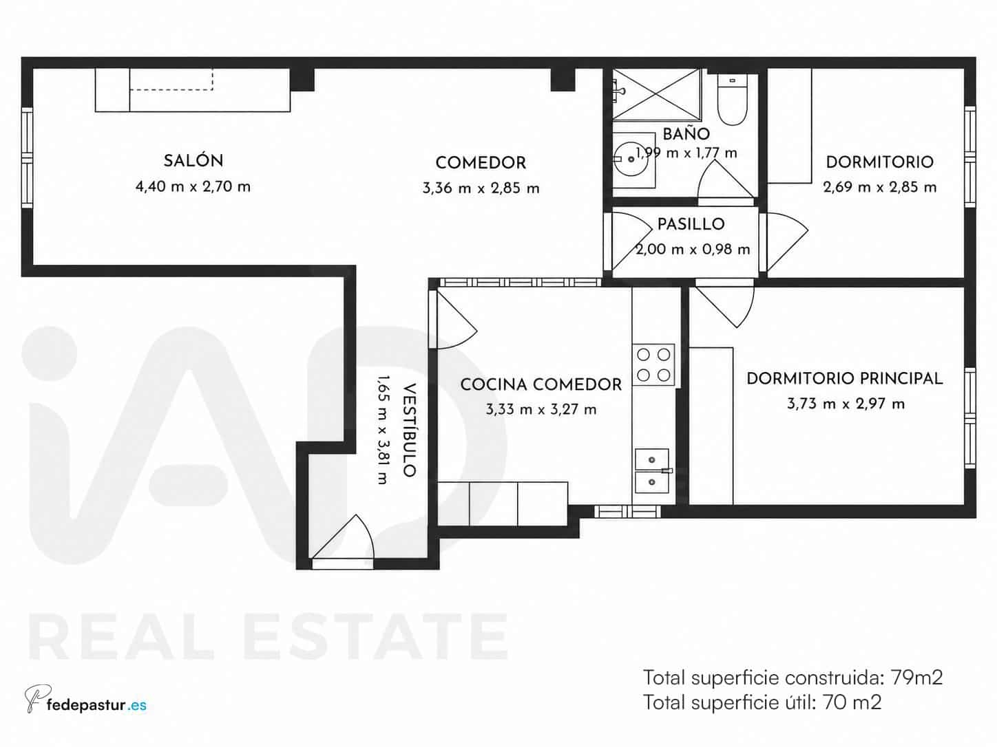 2 soverom Leilighet til salgs i Gijon - € 185 000 (Ref: 10140357)