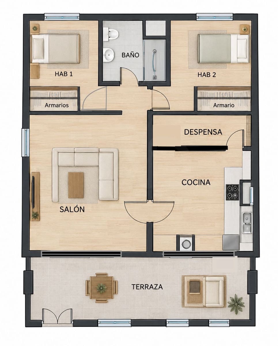 2 camera da letto Finca/Casa di Campagna in vendita in Valverde de la Virgen con garage - 119.500 € (Rif: 10141603)