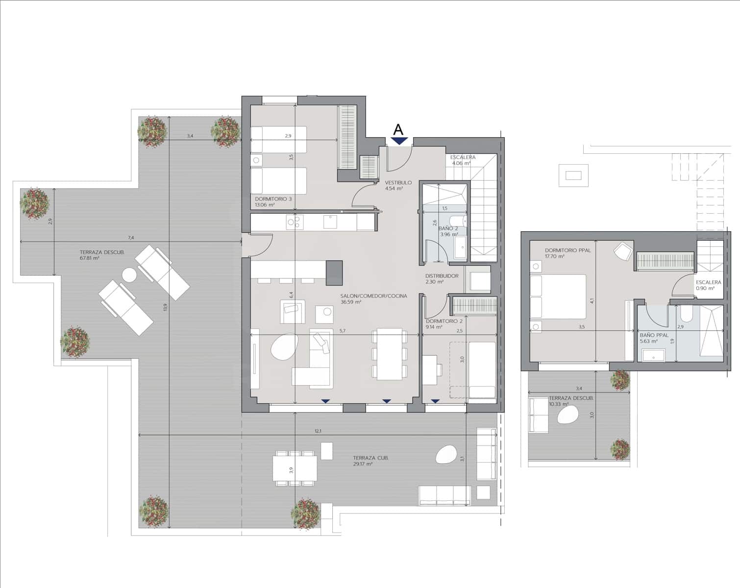 2 soveværelse Penthouse til salg i Benalmadena med swimmingpool garage - € 648.000 (Ref: 10150117)