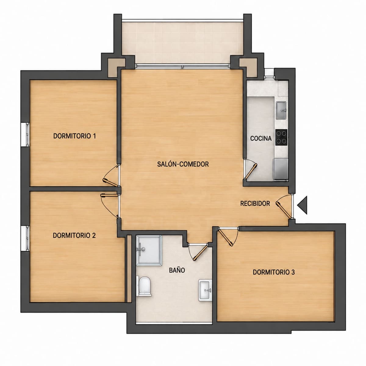 3 bedroom Apartment for sale in Arenys de Mar - € 170,000 (Ref: 10150588)