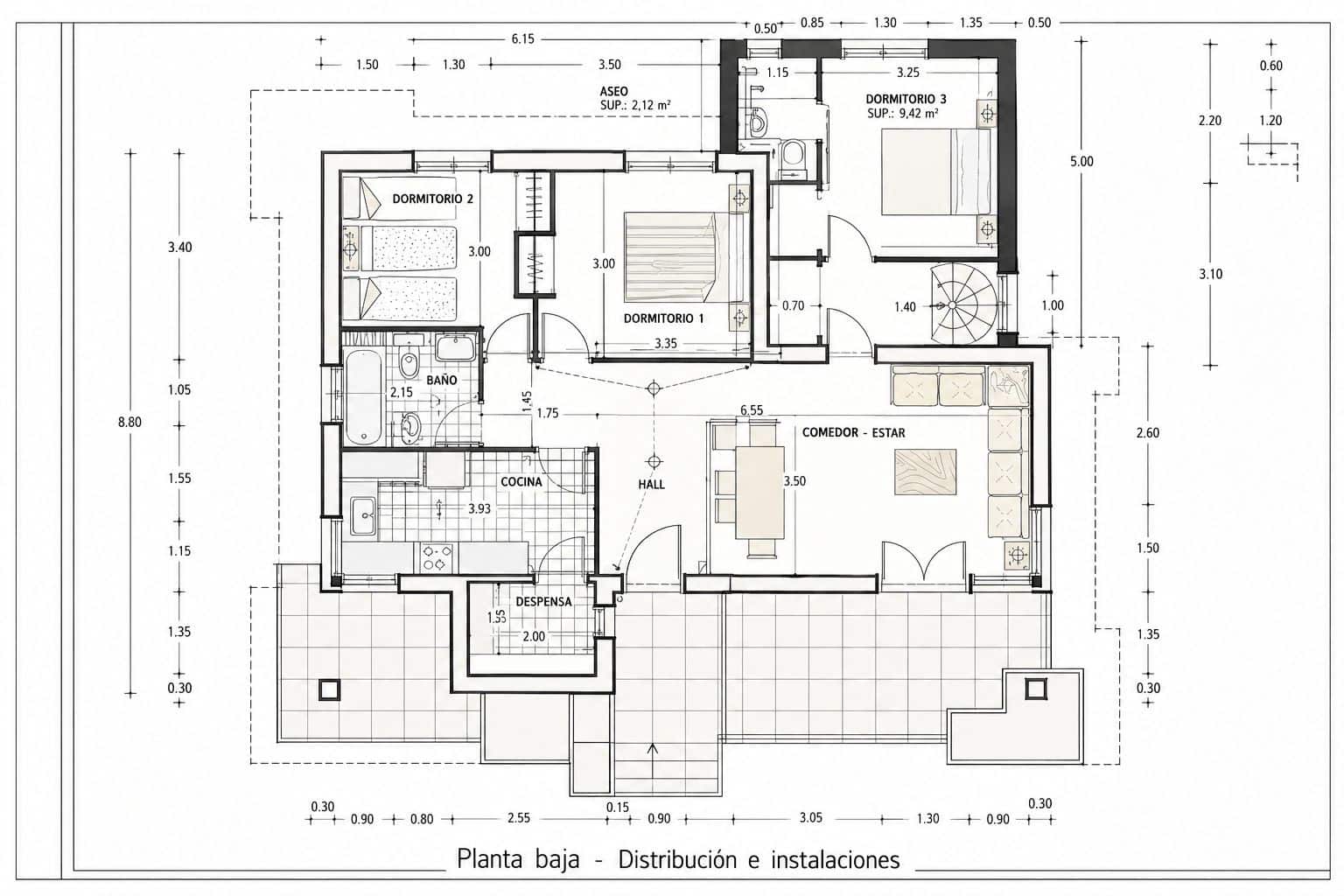 3 soveværelse Villa til salg i Vallirana med garage - € 395.000 (Ref: 10154523)