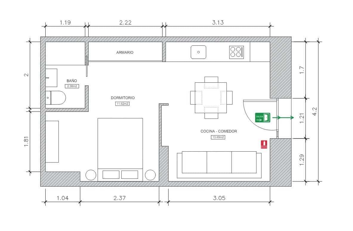 1 Zimmer Apartment zu vermieten in Madrid Stadt - 1.590 € (Ref: 10156195)