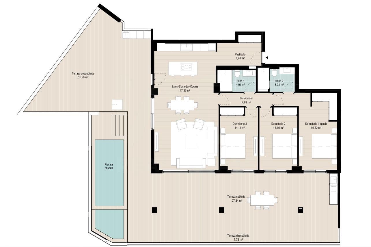 3 soveværelse Lejlighed til salg i Fuengirola med swimmingpool garage - € 645.000 (Ref: 10167562)