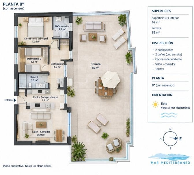 2 bedroom Apartment for sale in Oropesa  with pool garage - € 329,000 (Ref: 10168499)