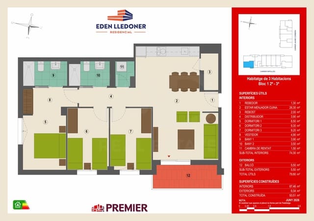 3 bedroom Apartment for sale in Granollers with garage - € 349,000 (Ref: 10176246)