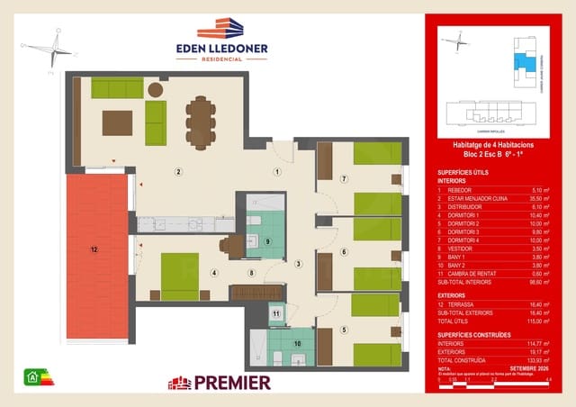 4 bedroom Apartment for sale in Granollers with garage - € 561,000 (Ref: 10177108)