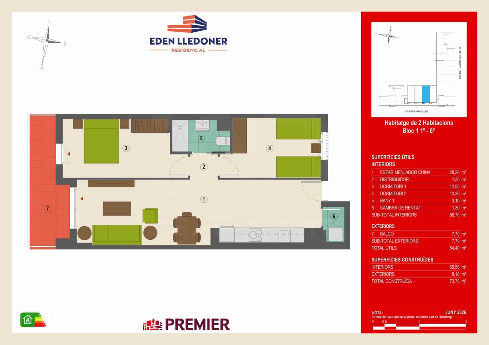 2 Zimmer Apartment zu verkaufen in Granollers mit Garage - 255.000 € (Ref: 10177109)