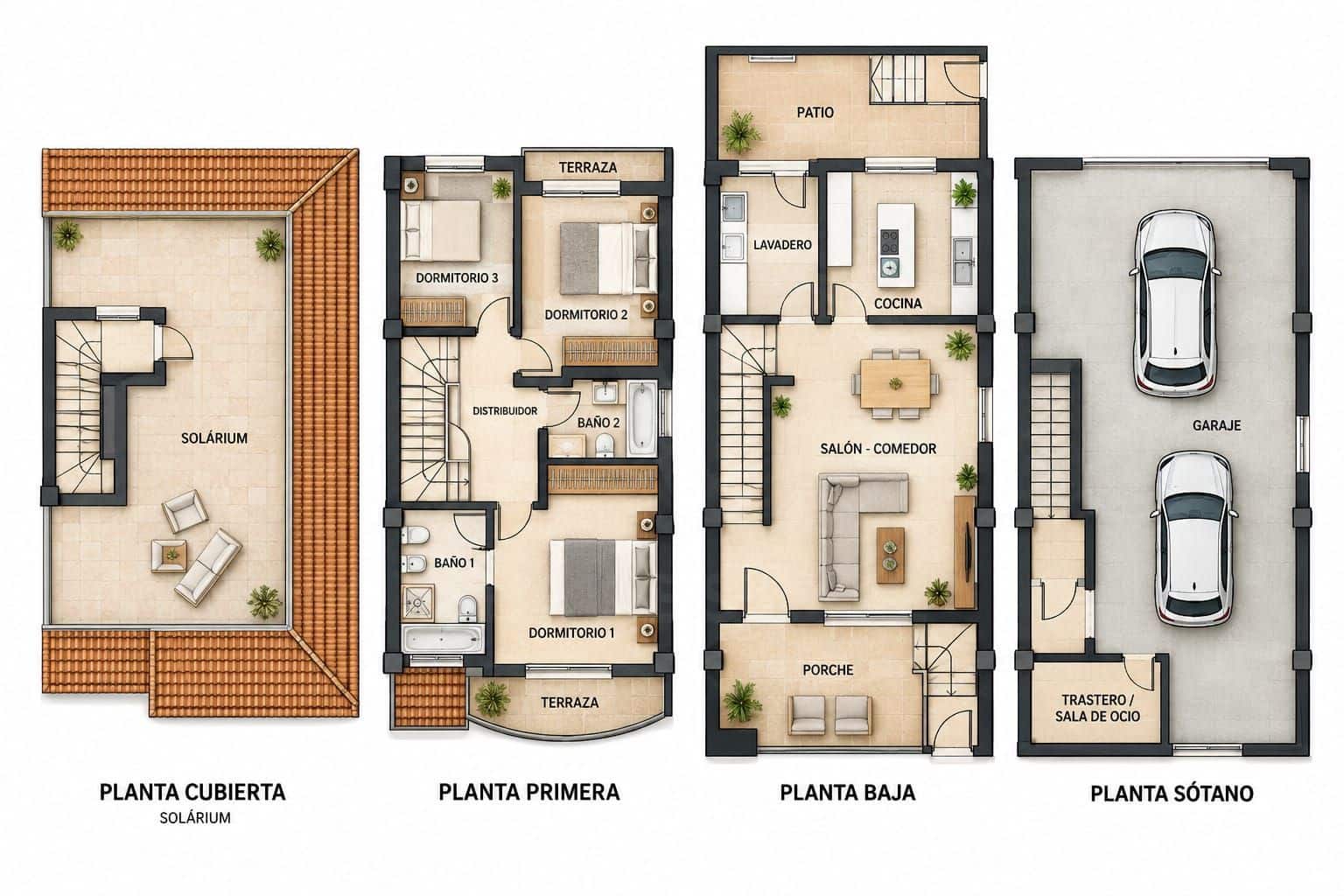 3 quarto Moradia em Banda para venda em Beniajan com piscina garagem - 295 000 € (Ref: 10179507)