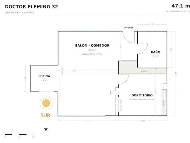 1 soveværelse Lejlighed til salg i Madrid by med garage - € 550.000 (Ref: 10179509)