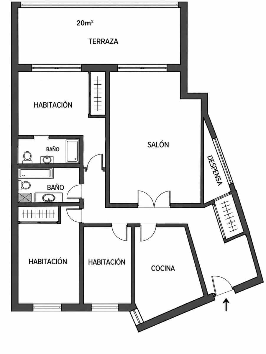 3 soveværelse Lejlighed til salg i Leon by med garage - € 440.000 (Ref: 10182389)