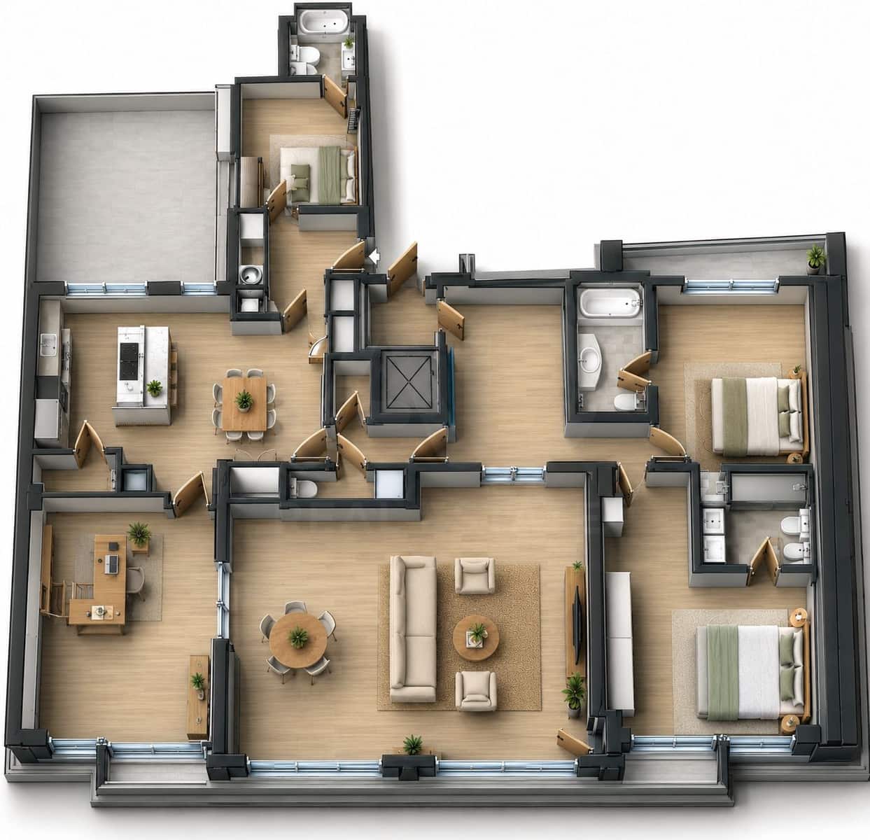 3 sypialnia Apartament do wynajęcia w Miasto Madryt z garażem - 5 500 € (Ref: 10184119)