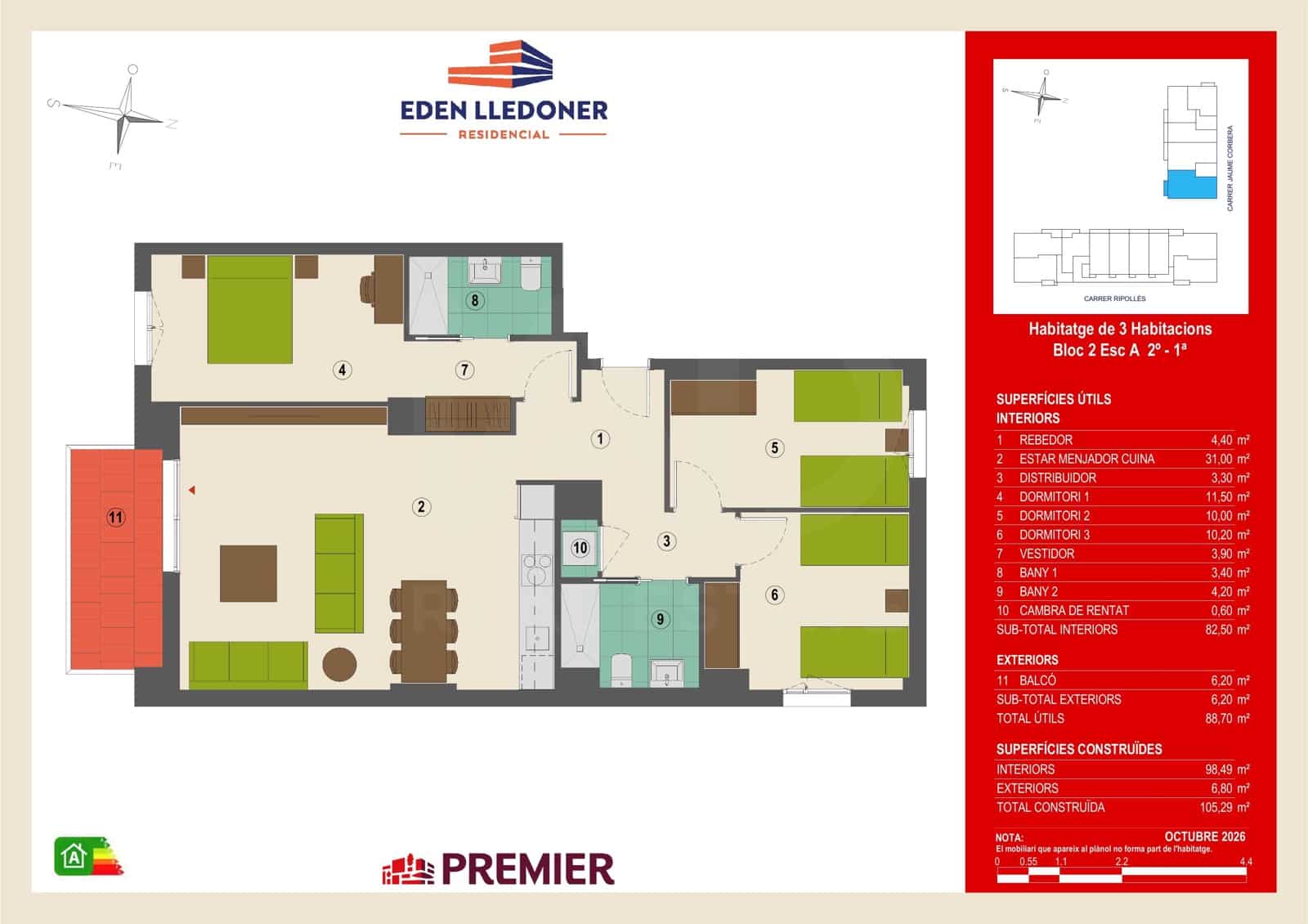 3 Zimmer Apartment zu verkaufen in Granollers - 357.000 € (Ref: 10184832)