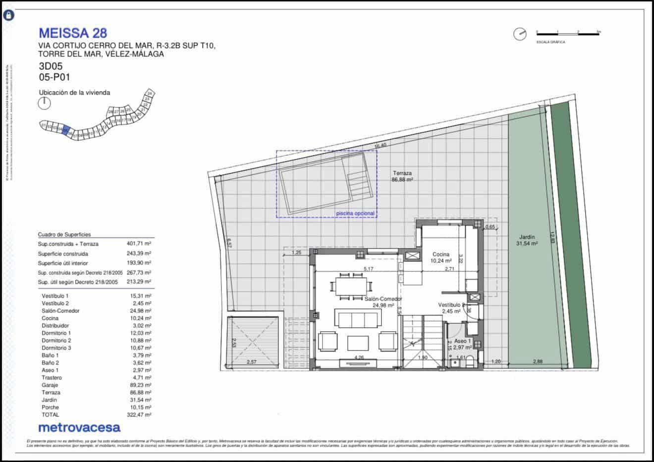 3 soveværelse Rækkehus til salg i Velez-Malaga med garage - € 650.000 (Ref: 10186074)
