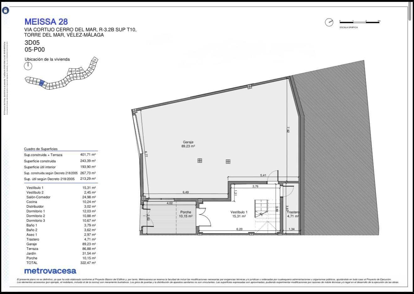 3 soveværelse Rækkehus til salg i Velez-Malaga med garage - € 650.000 (Ref: 10186074)