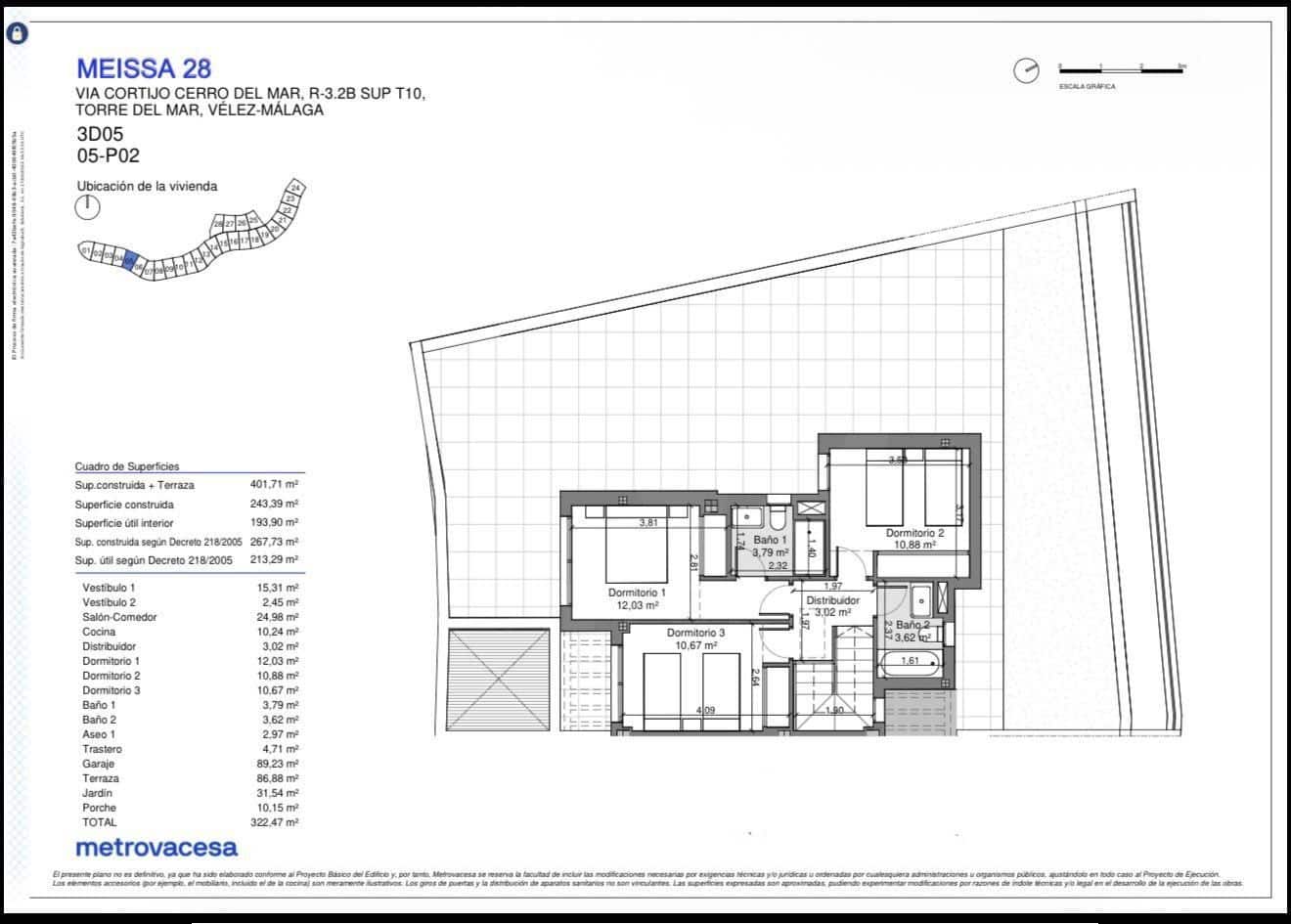 3 soveværelse Rækkehus til salg i Velez-Malaga med garage - € 650.000 (Ref: 10186074)