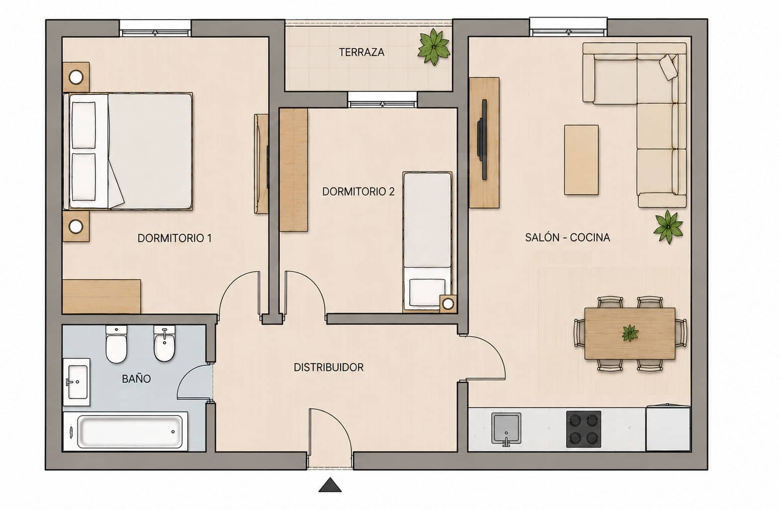 2 camera da letto Appartamento in vendita in Leon citta con garage - 139.000 € (Rif: 9987364)