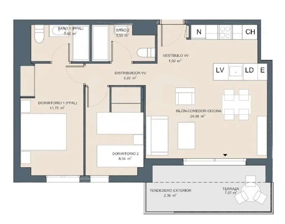 2 soveværelse Lejlighed til salg i Denia med swimmingpool garage - € 383.000 (Ref: 9987535)