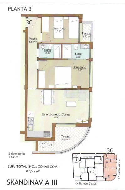 2 soveværelse Lejlighed til salg i Torrevieja med swimmingpool - € 265.000 (Ref: 9987560)