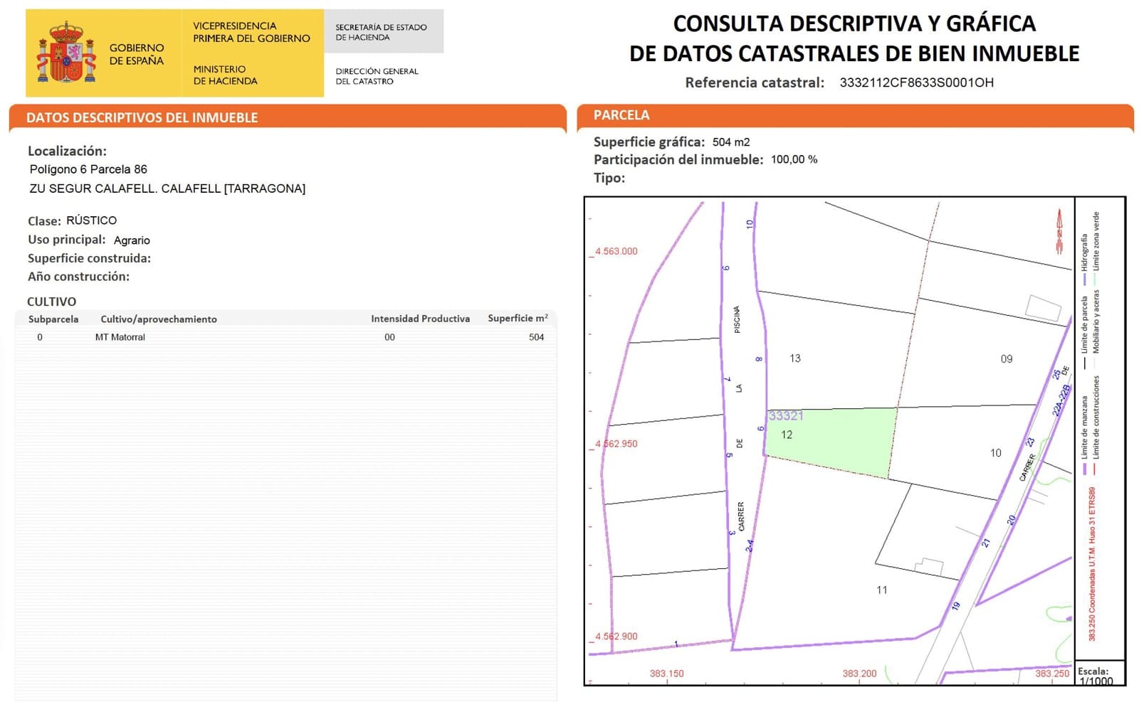 Ubebygd land til salgs i Tarragona by - € 10 000 (Ref: 9987566)