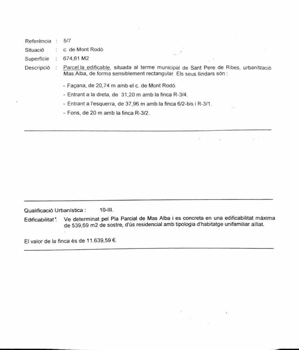 Rakentamaton maa myytävänä paikassa Barcelona kaupunki - 165 000 € (Ref: 9987579)
