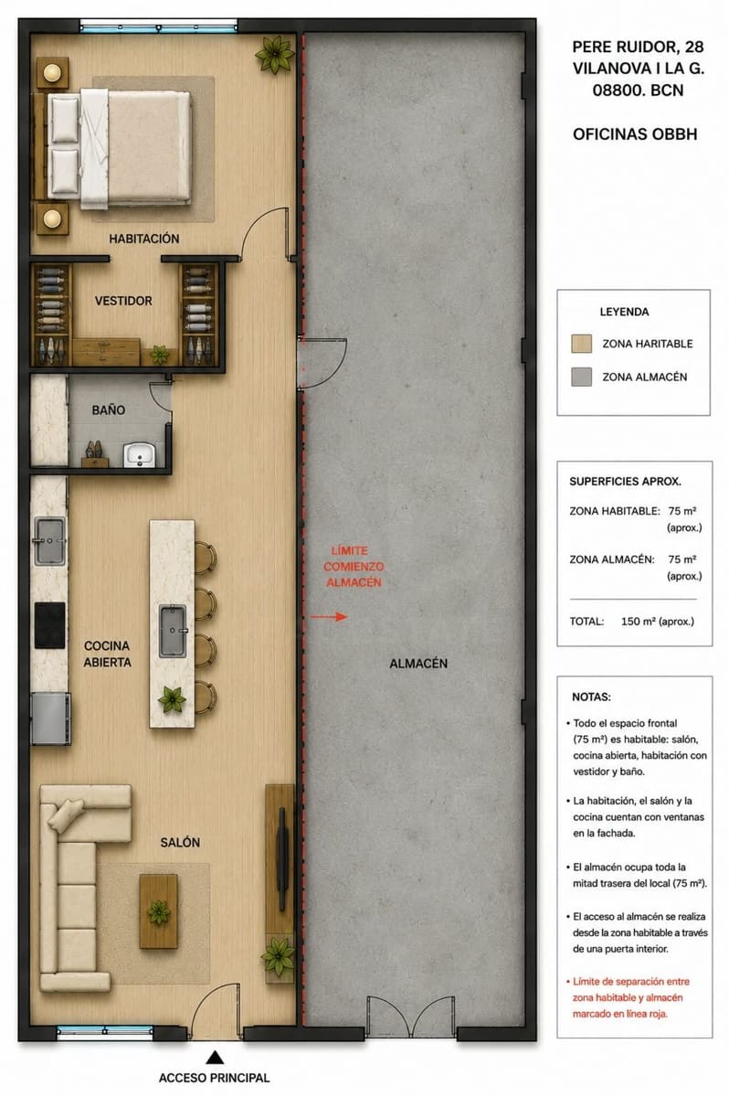 6 quarto Comercial para venda em Vilanova i la Geltru - 140 000 € (Ref: 9987589)