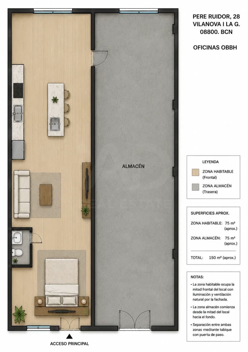 6 quarto Comercial para venda em Vilanova i la Geltru - 140 000 € (Ref: 9987589)