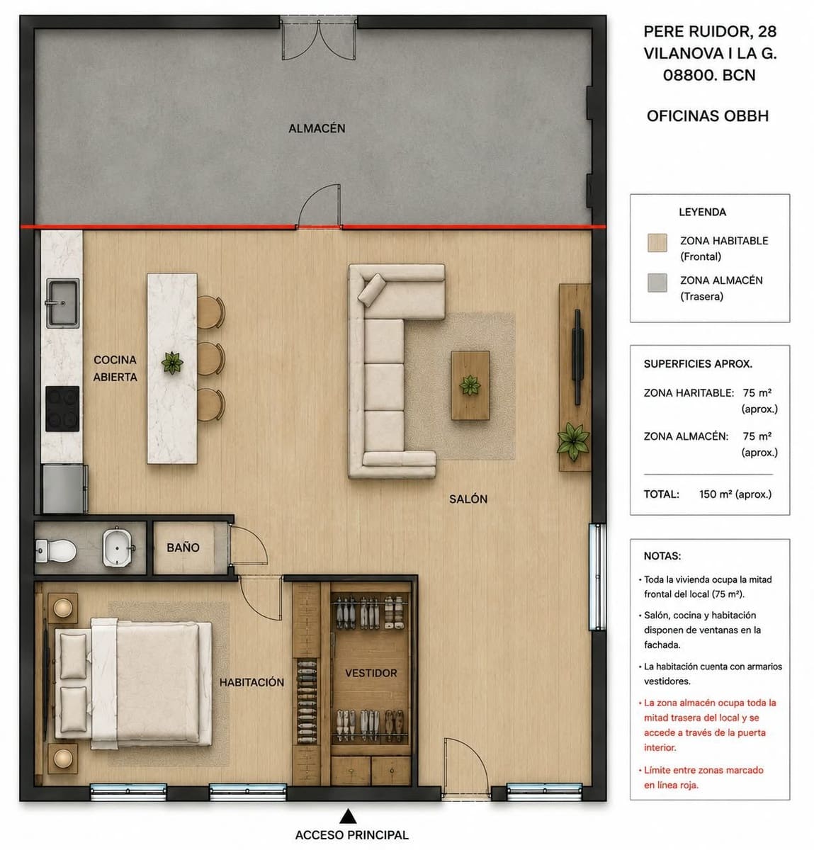 6 quarto Comercial para venda em Vilanova i la Geltru - 140 000 € (Ref: 9987589)
